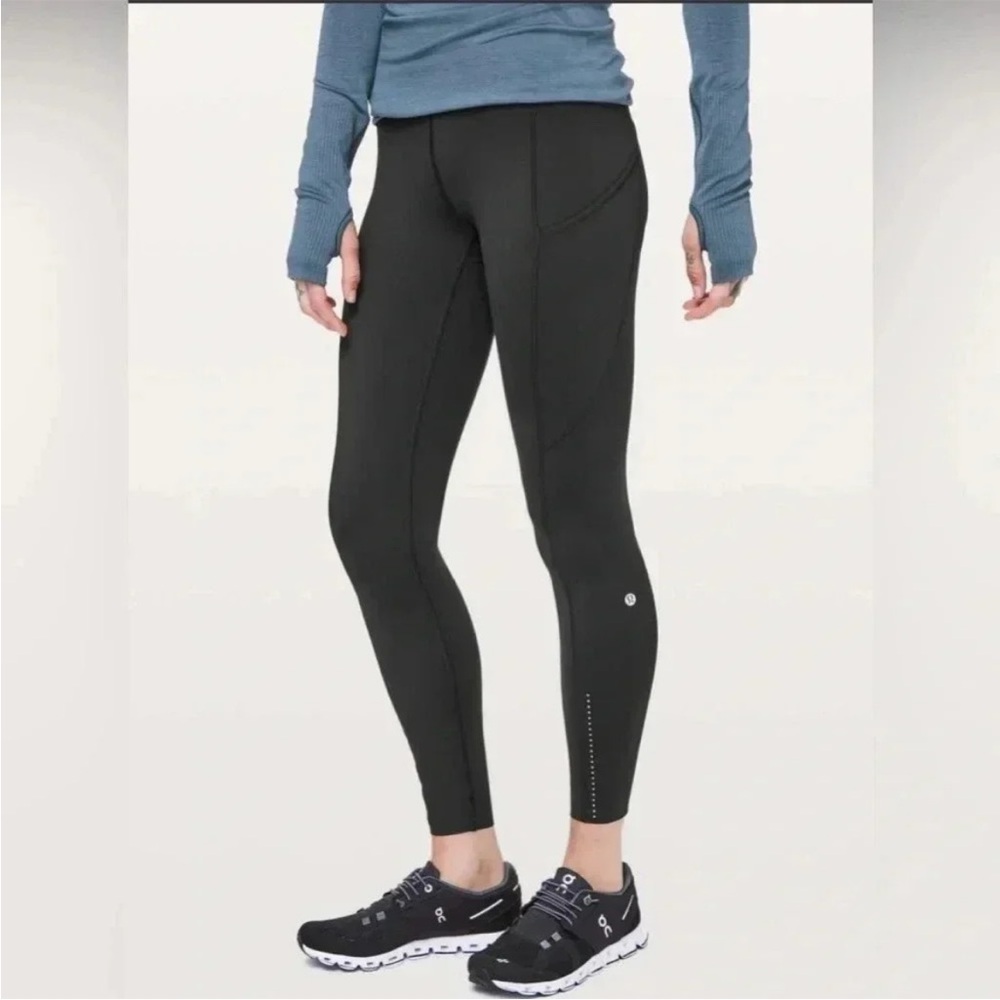Lululemon Fast & Free 7/8 Tight II Nulux 25" Black Legging Women’s Size 2